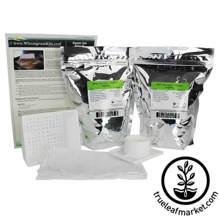 Tofu Making Kit | Incl: Organic Soybeans & Plastic Reusable Tofu Mold / Press